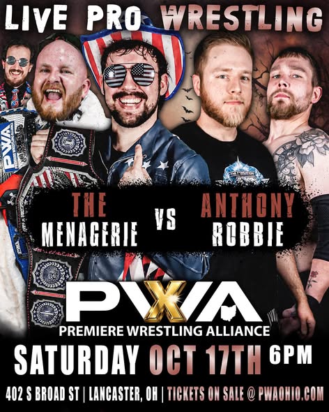 The Menagerie vs. Anthony Rey & Robbie Lee — Saturday, October 17 at 6:00 PM